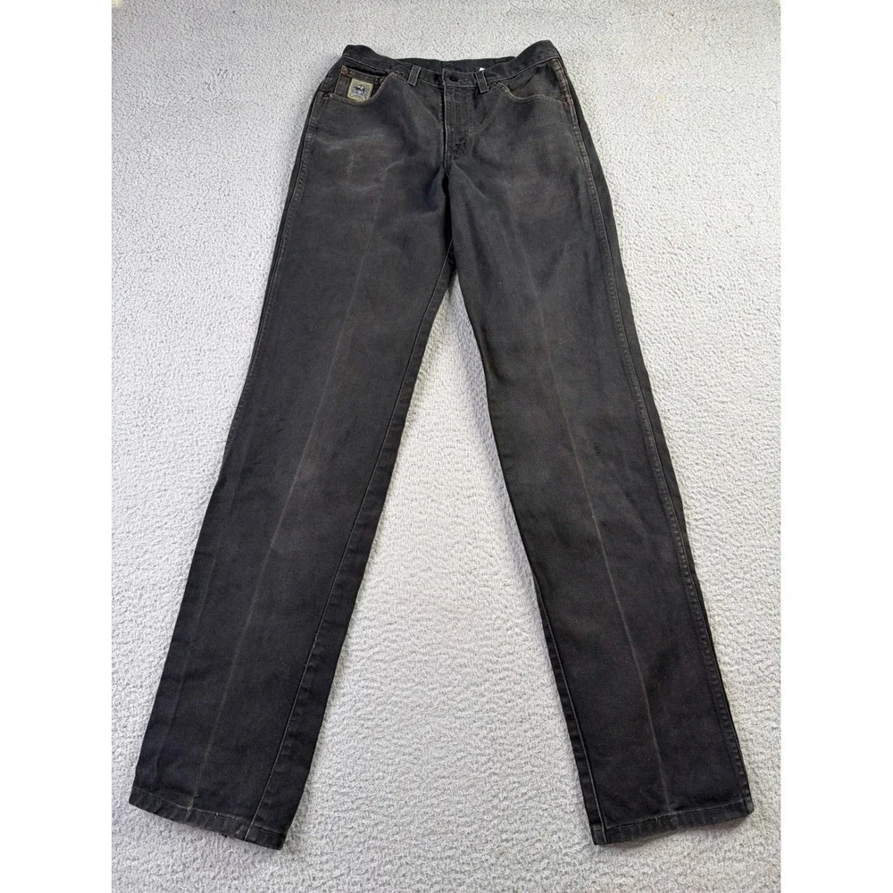 VTG Cinch Green Label Jeans Mens 31x38 Black Denim Straight Leg Western M905036
